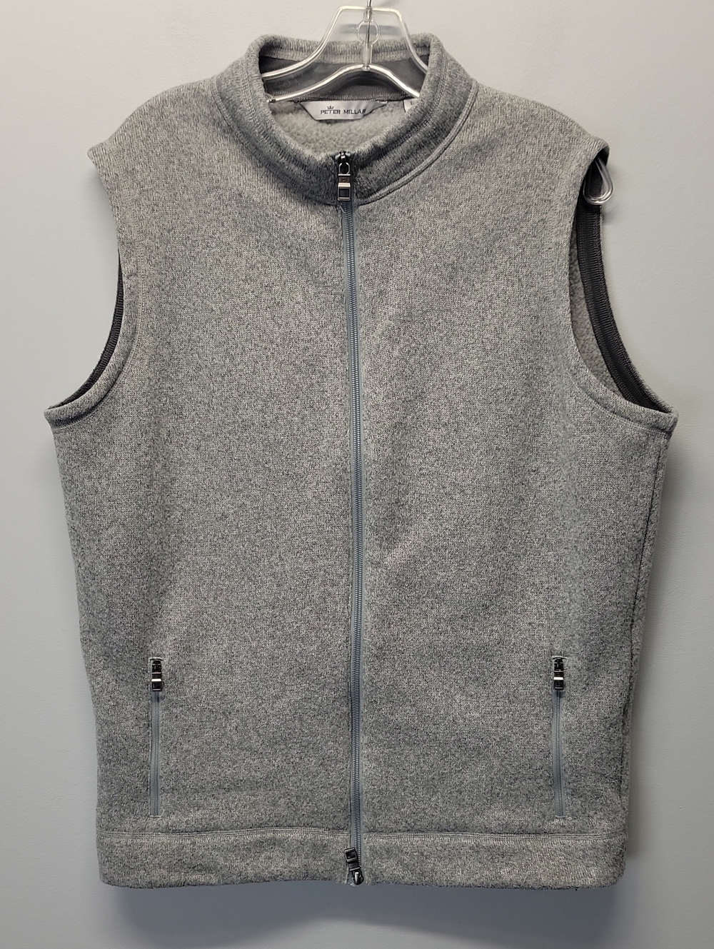 Peter Millar Gale Gray fleece sweater vest mens size Large